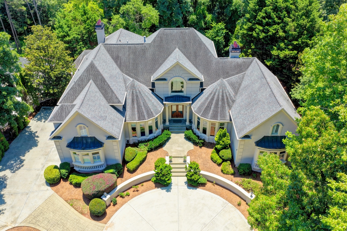 European-Inspired Architecture on a Private Wooded Estate