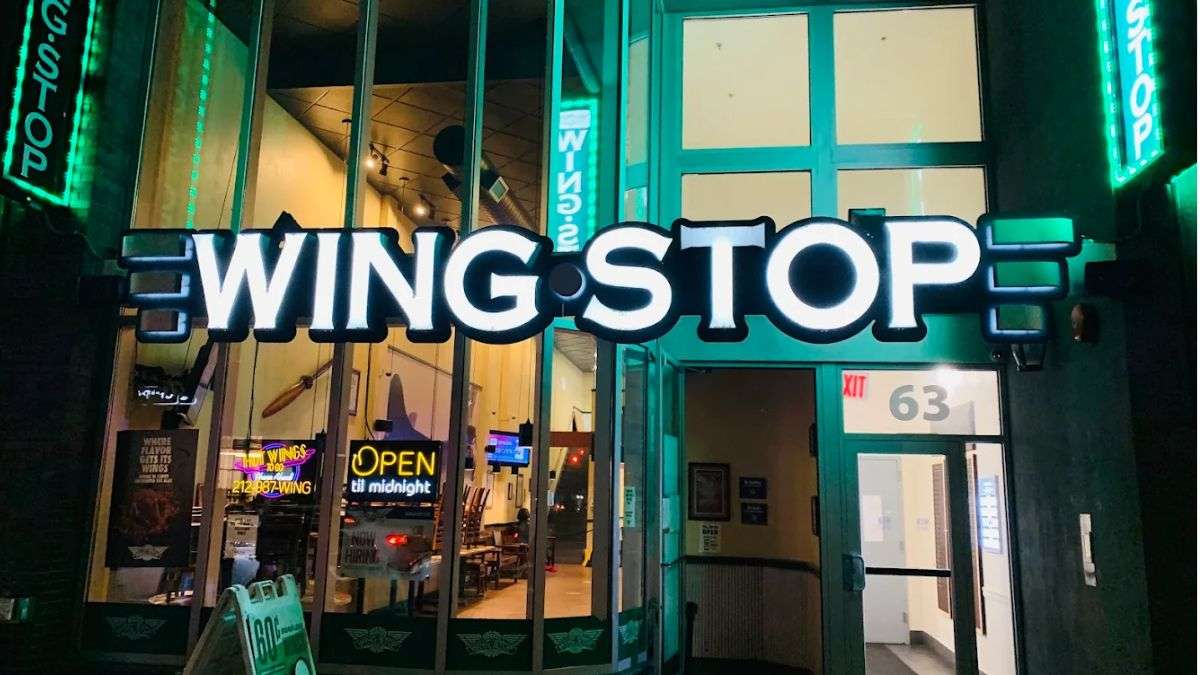 This image shows a storefront image of Wing Stop