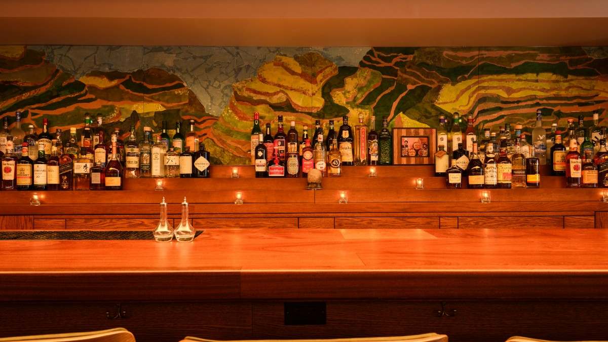 The bar area of June Baby
